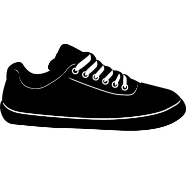 Krijtbord sticker met schoen sneaker - TenStickers