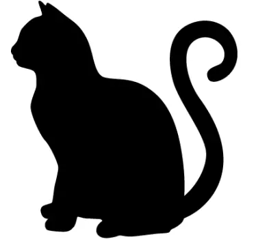 Krijtbord sticker kat - TenStickers