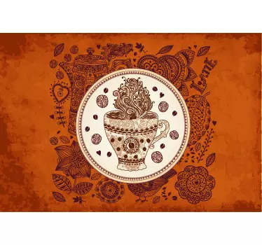 Sticker laptop koffie - TenStickers