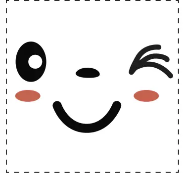 Sticker lichtschakelaar knipoog gezicht - TenStickers