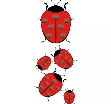 Sticker lieveheersbeestjes - TenStickers