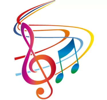 Sticker met muzieknoten - TenStickers