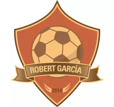 Sticker personaliseer voetbal eigen naam - TenStickers