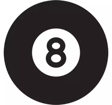 Sticker poolen snooker biljart zwarte bal - TenStickers