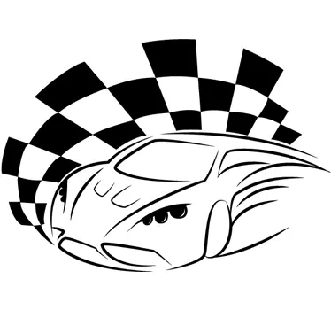 Sticker race auto finish - TenStickers