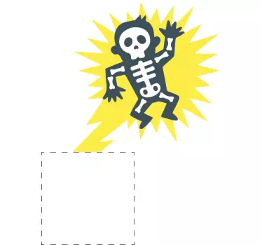 Sticker schakelaar elektrocuteren man - TenStickers