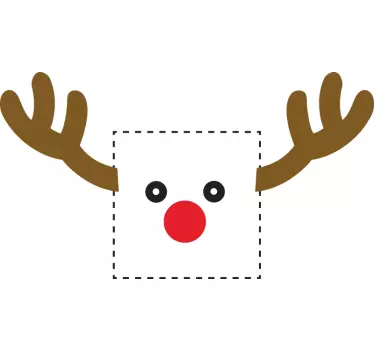 Sticker schakelaar Rudolf hert kerst - TenStickers