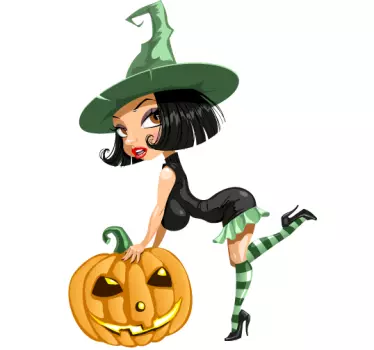 Sticker sexy heks halloween - TenStickers