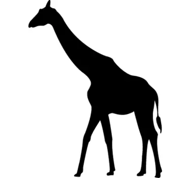 Sticker silhouette giraf - TenStickers