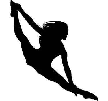 Sticker silhouette lenige danseres - TenStickers