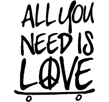 Sticker skate all you need is love - TenStickers