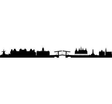 Sticker skyline Amsterdam - TenStickers