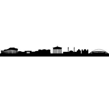 Sticker skyline Athene - TenStickers