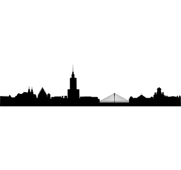 Sticker Skyline Warschau - TenStickers