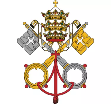 Sticker sleutel Vaticaan - TenStickers