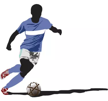 Sticker sport voetbal dribbelen - TenStickers
