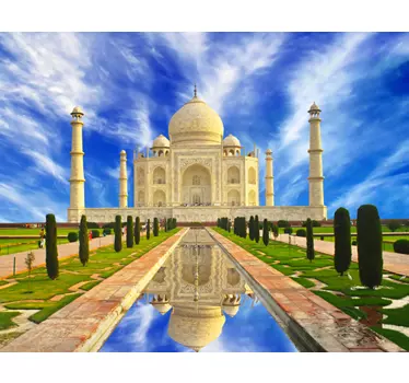 Sticker Taj Mahal kleur - TenStickers