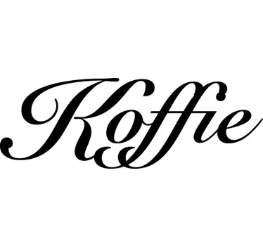 Muursticker keuken mit tekst koffie - TenStickers