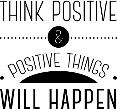Sticker tekst think positive - TenStickers