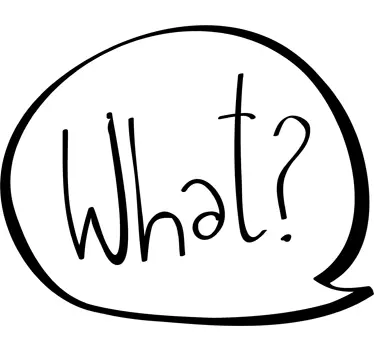 Sticker tekstwolk What - TenStickers