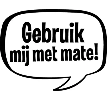 Sticker televisie gebruik mij met mate - TenStickers