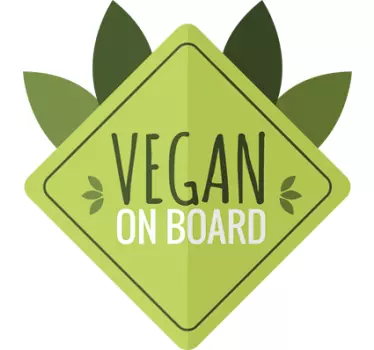 Sticker vegan on board - TenStickers