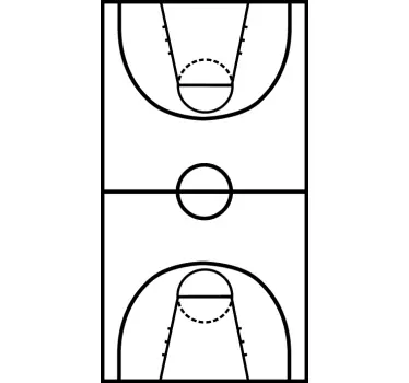 Sticker veld basketbal - TenStickers