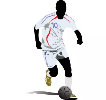 Sticker voetbalspeler voetbal - TenStickers