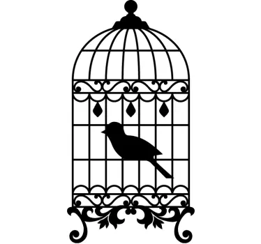 Sticker vogelkooi vogel - TenStickers