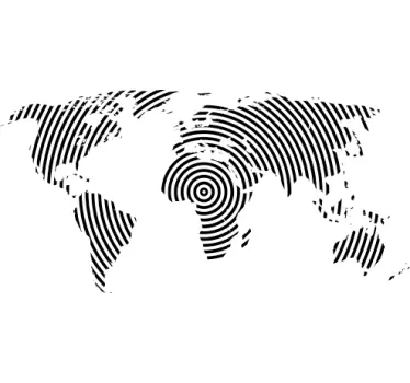 Sticker wereld origineel rond - TenStickers