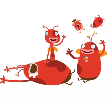 Stickers kinderen familie monsters - TenStickers