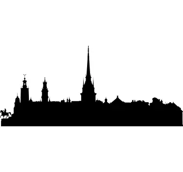 Stockholm Skyline Muursticker - TenStickers