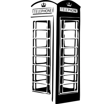 Telefooncel Londen Muursticker - TenStickers