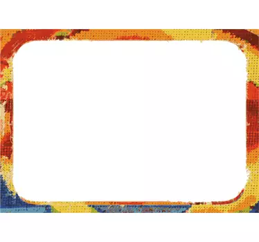 Textuur frame rechthoek kleuren sticker - TenStickers