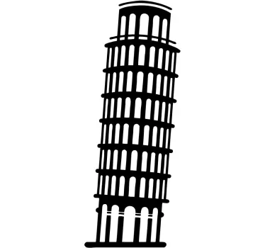 Toren van Pisa Muursticker - TenStickers