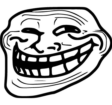 Troll Face decoratie stickers auto - TenStickers