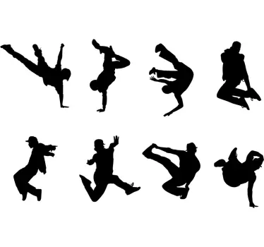 Urban dance kunst aan de muur sticker - TenStickers