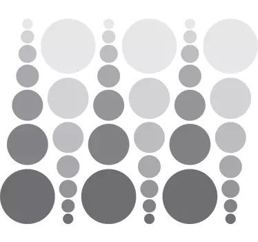 Set van 42 Verschillende cirkels sticker grijs - TenStickers