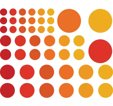 Set van 45 Verschillende cirkels sticker oranje - TenStickers