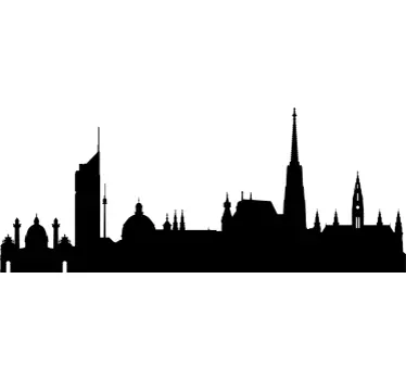 Vienna Skyline Muursticker - TenStickers