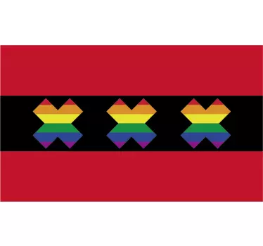 Muurstickers tienerkamer gay pride amsterdam symbool - TenStickers
