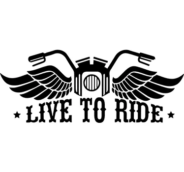 Wanddecoratie live to ride - TenStickers