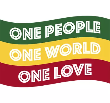 Wanddecoratie rasta vlag - TenStickers