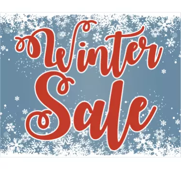 Winkel sticker winter sale sneewvlokjes - TenStickers