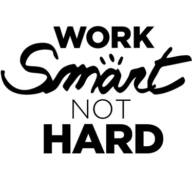 Work Smart not Hard Tekststicker - TenStickers