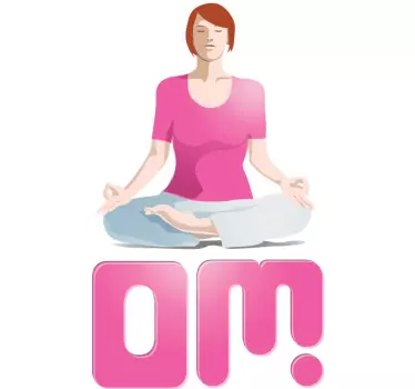 Yoga Om muursticker - TenStickers