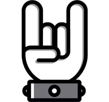 Zware metalen pictogram zelfklevende sticker - TenStickers