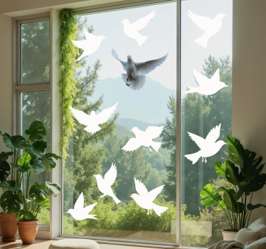 10 vogels anti-botsing raamsticker - TenStickers