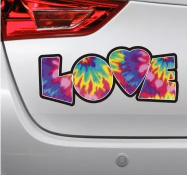 Muursticker love tie dye - TenStickers