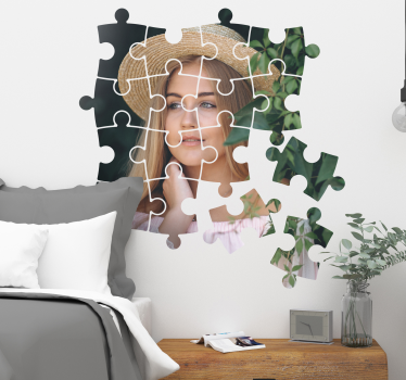 Muurdecoratie sticker puzzel met eigen foto - TenStickers